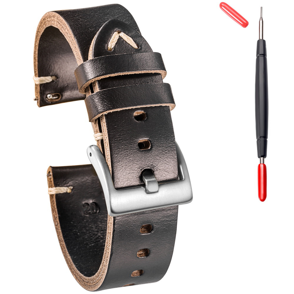 Suede Strap Watch - Horween 크롬셀 수제 가죽 시계 스트랩,