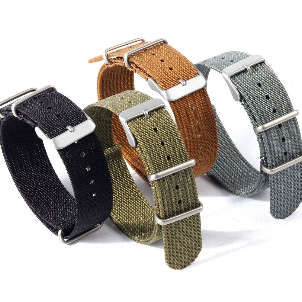 Nato Strap Nylon - 14/16/18/20/22mm NATO 시계줄, 빈티지 스타일, 간편