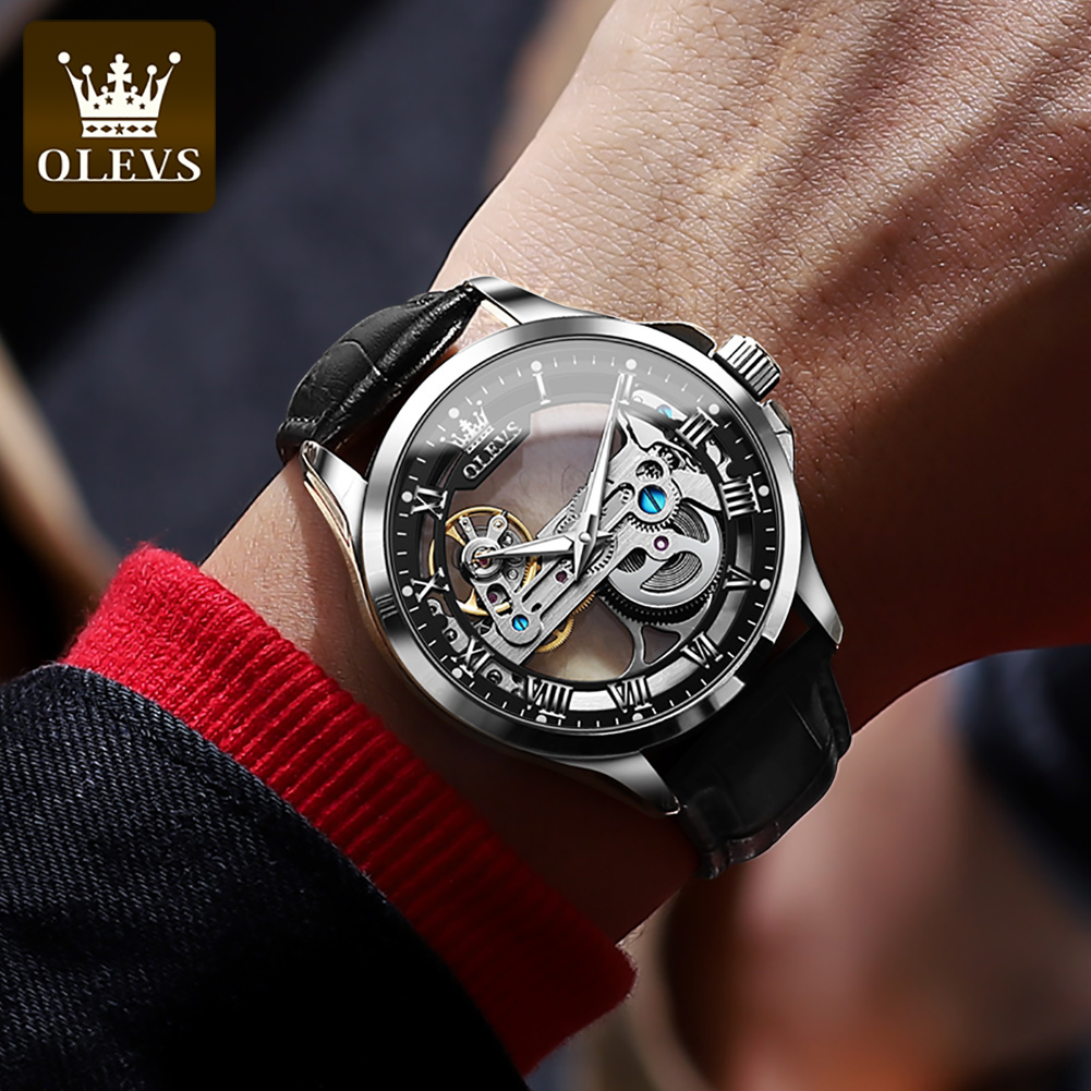 OLEVS 6661 남성용 자동 기계식 시계, 방수 가 - Omega Watch Constellation 리뷰 및 가격