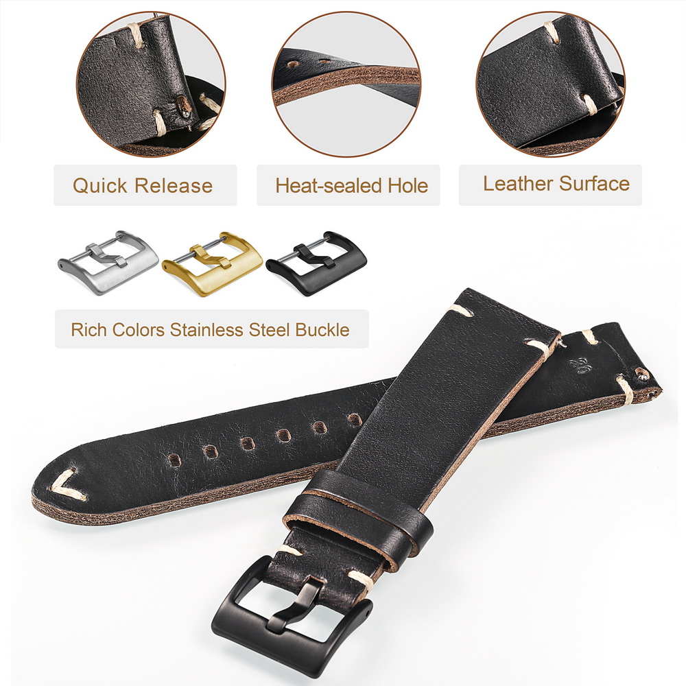 Horween 크롬셀 수제 가죽 시계 스트랩, Hems - Suede Strap Watch 리뷰 및 가격
