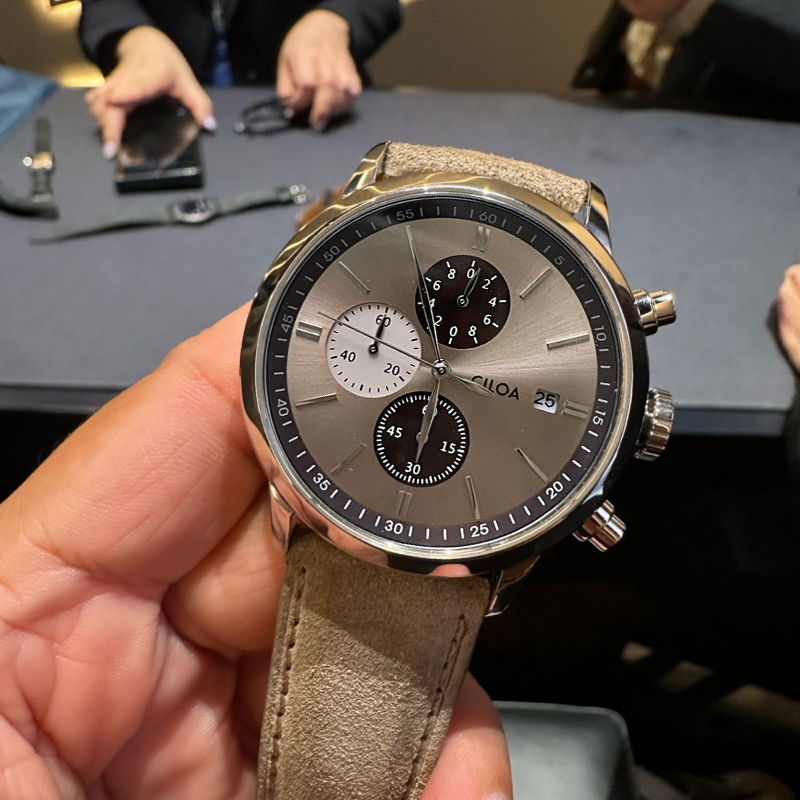 CILOA 남성용 크로노그래프 시계, 날짜 표시 기능, - Suede Strap Watch 리뷰 및 가격