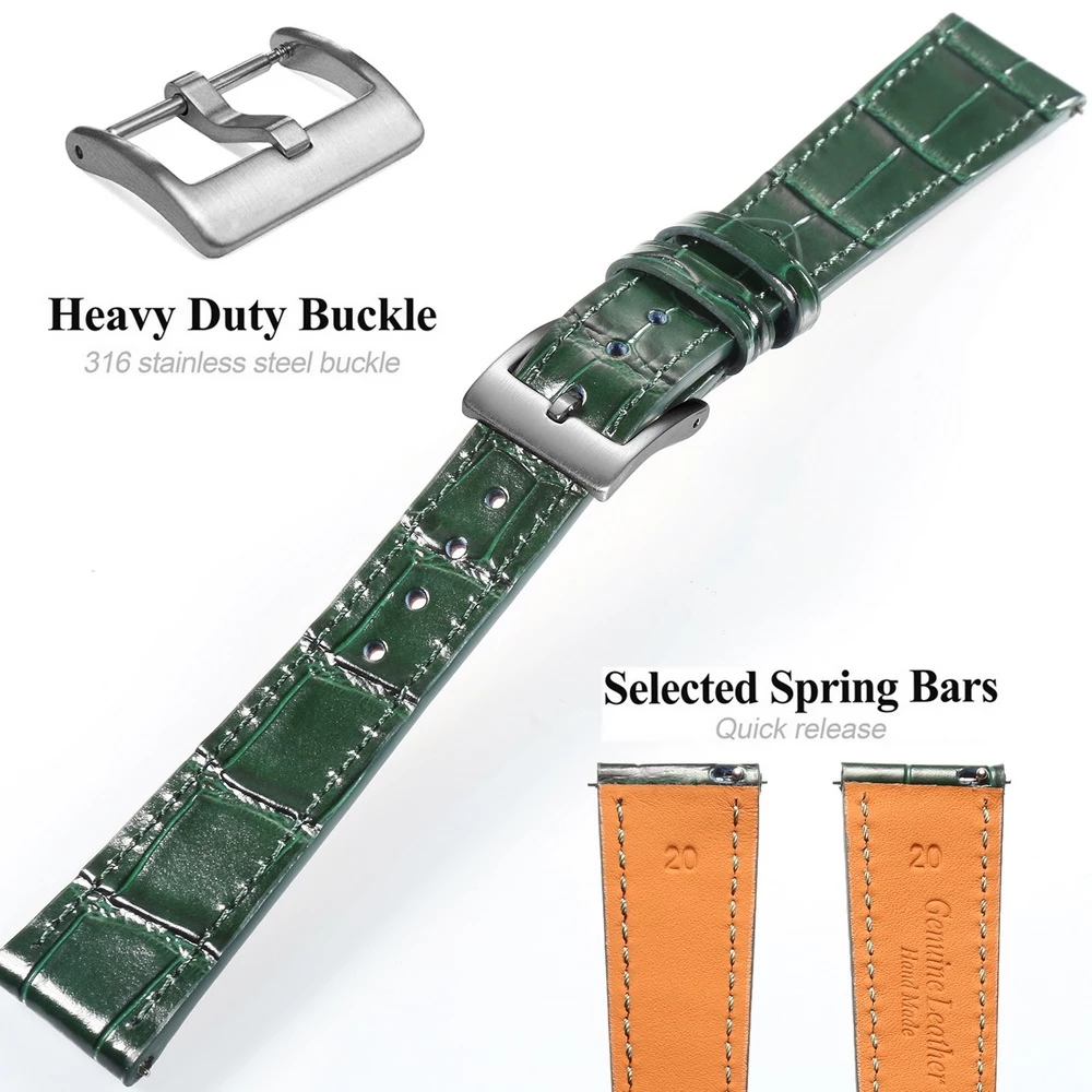 HEMSUT 고품질 정품 가죽 시계 밴드 퀵 릴리스 남 - Suede Strap Watch 리뷰 및 가격